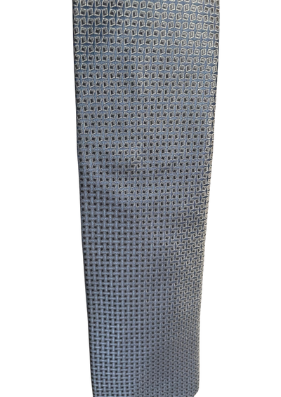 👔✨ Cravate bleue motif géométrique – Élégance & raffinement