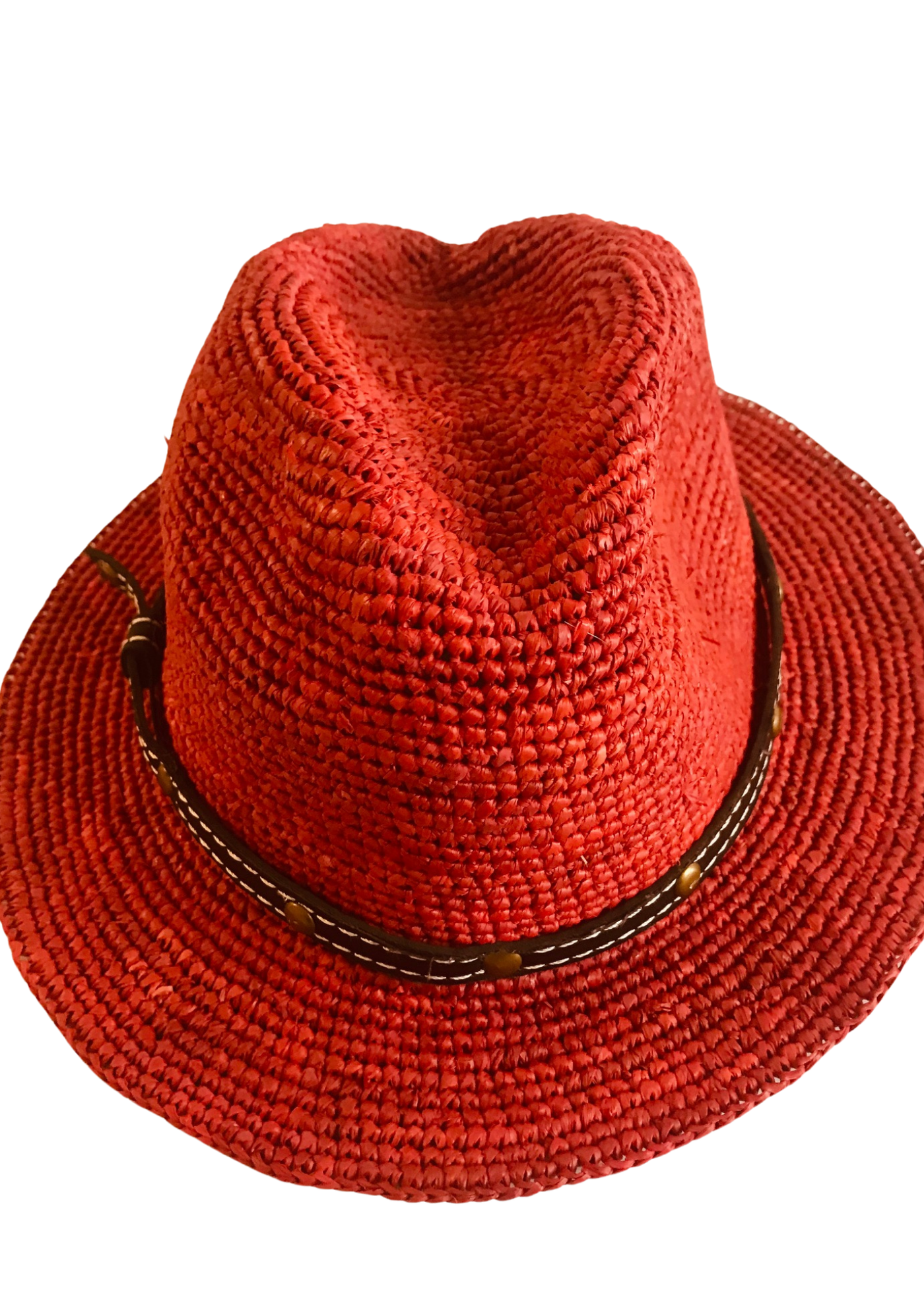 Chapeau Fedora Paille framboise Taille 57 🌞👒