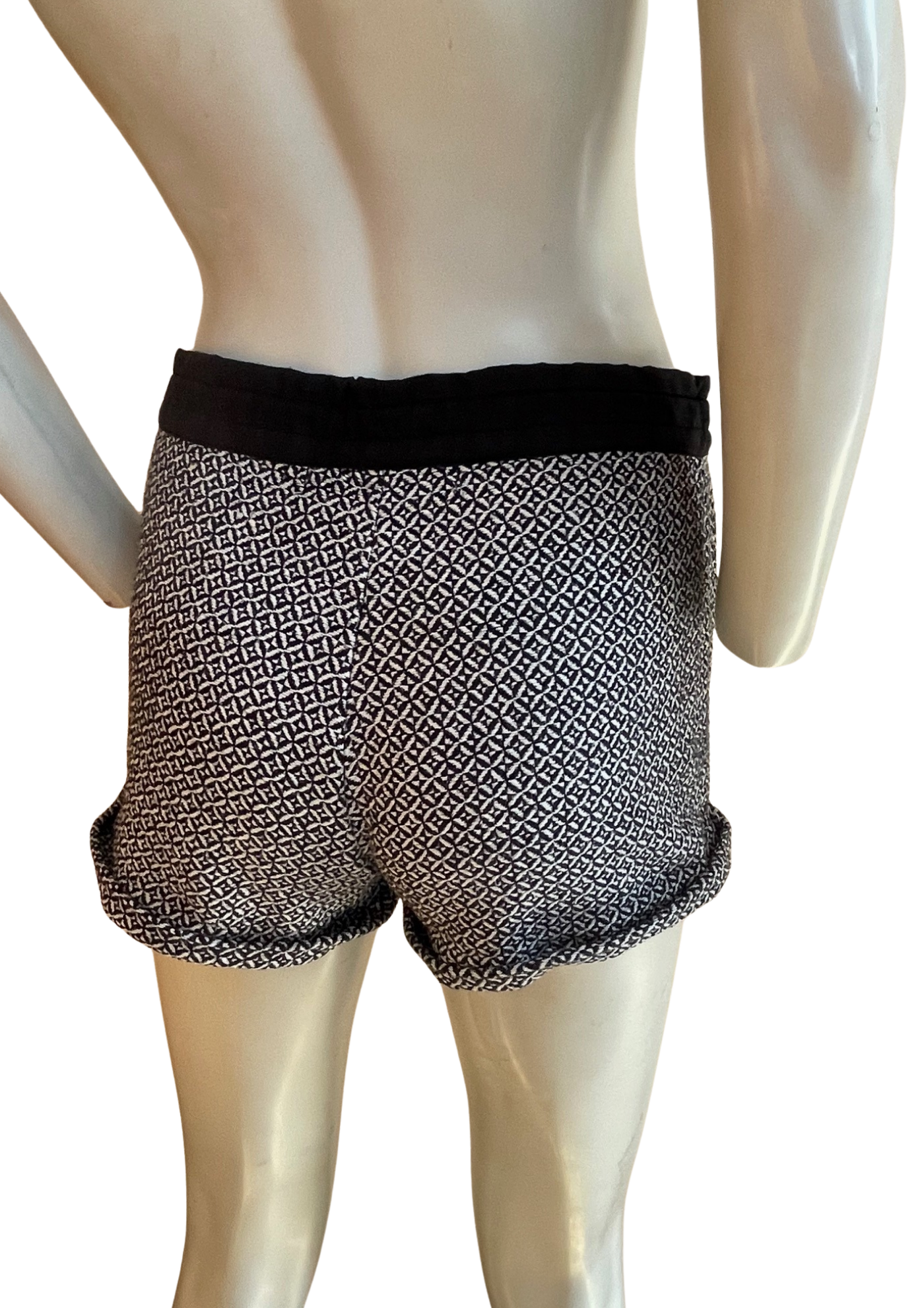 🖤🤍 Short noir & blanc en coton – Taille 38 🖤🤍