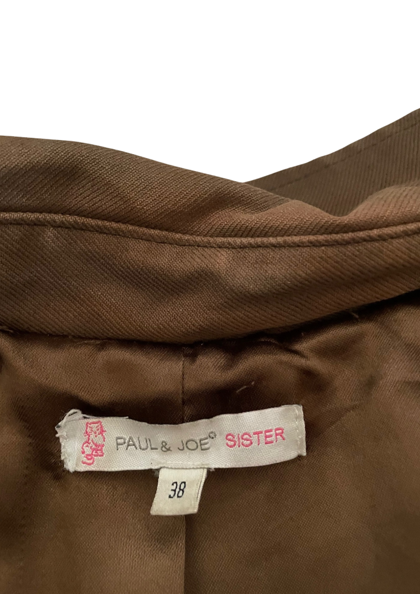 🧥 Trench coat  en coton marron – Taille 38 ✨🌿