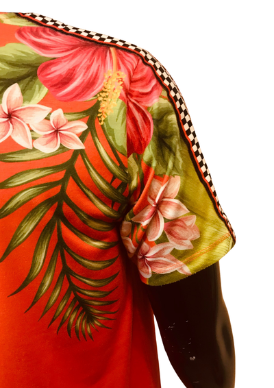 T-shirt « Tropical Vibes » orange – Taille M 🌺🧡