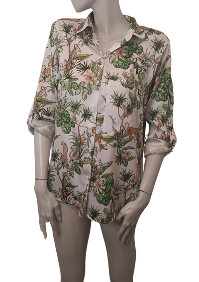 Chemisier à motifs tropicaux Taille 34