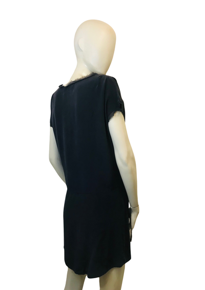 Robe bleu foncé en soie Taille 36 🖤✨