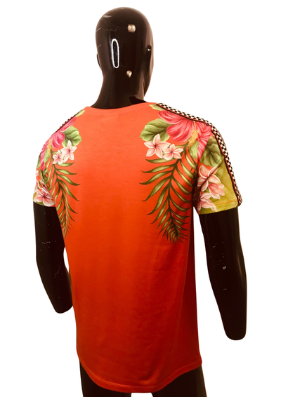 T-shirt « Tropical Vibes » orange – Taille M 🌺🧡