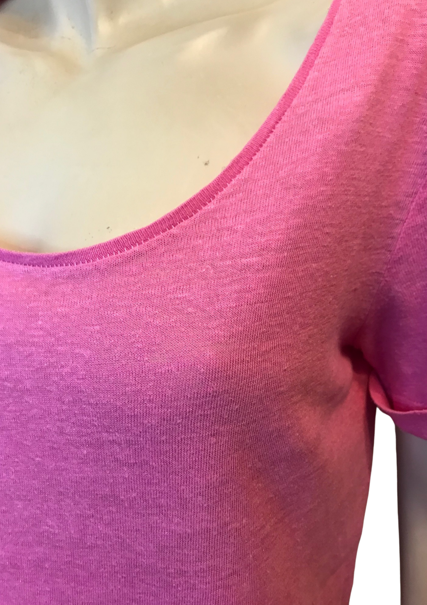 T-shirt en Lin Fuchsia – Taille 36 🌸✨