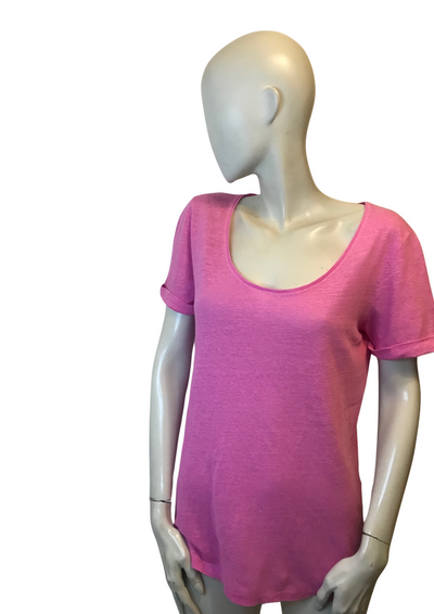 T-shirt en Lin Fuchsia – Taille 36 🌸✨