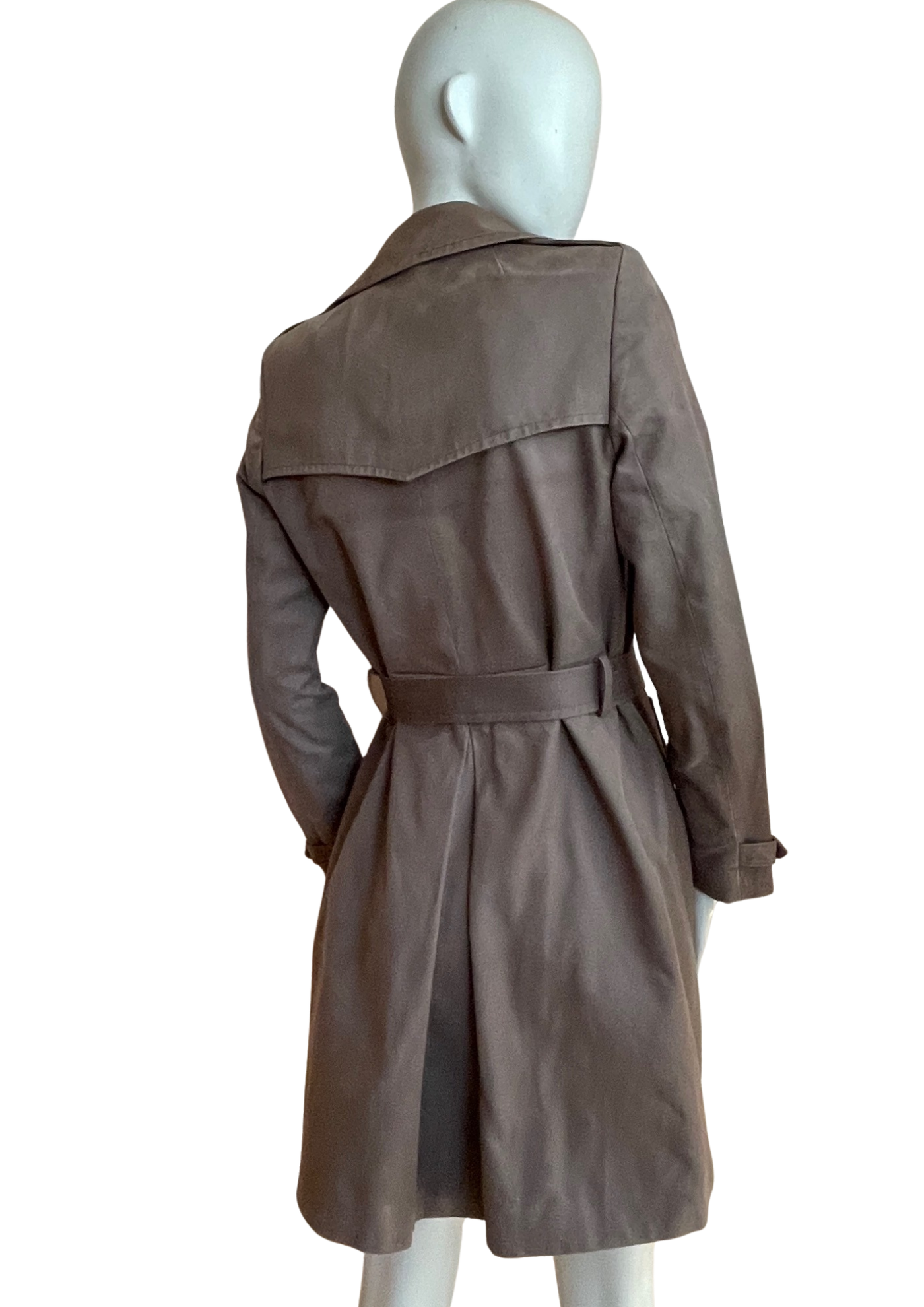 🧥 Trench coat  en coton marron – Taille 38 ✨🌿
