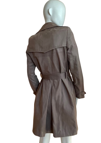 🧥 Trench coat  en coton marron – Taille 38 ✨🌿