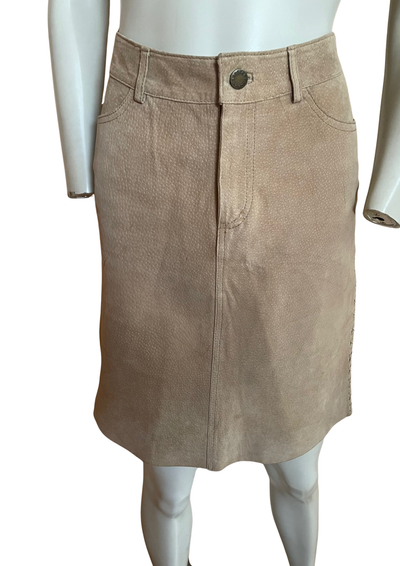 ✨ Jupe en daim beige lacée sur les côtés Taille 38 🤎