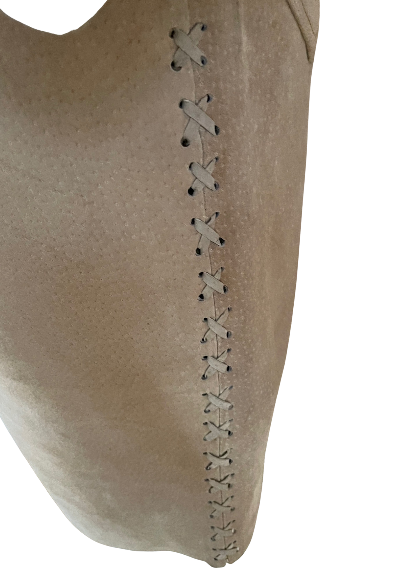 ✨ Jupe en daim beige lacée sur les côtés Taille 38 🤎