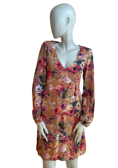 🌸 Robe fleurie décolleté V – 🌿 Taille 36