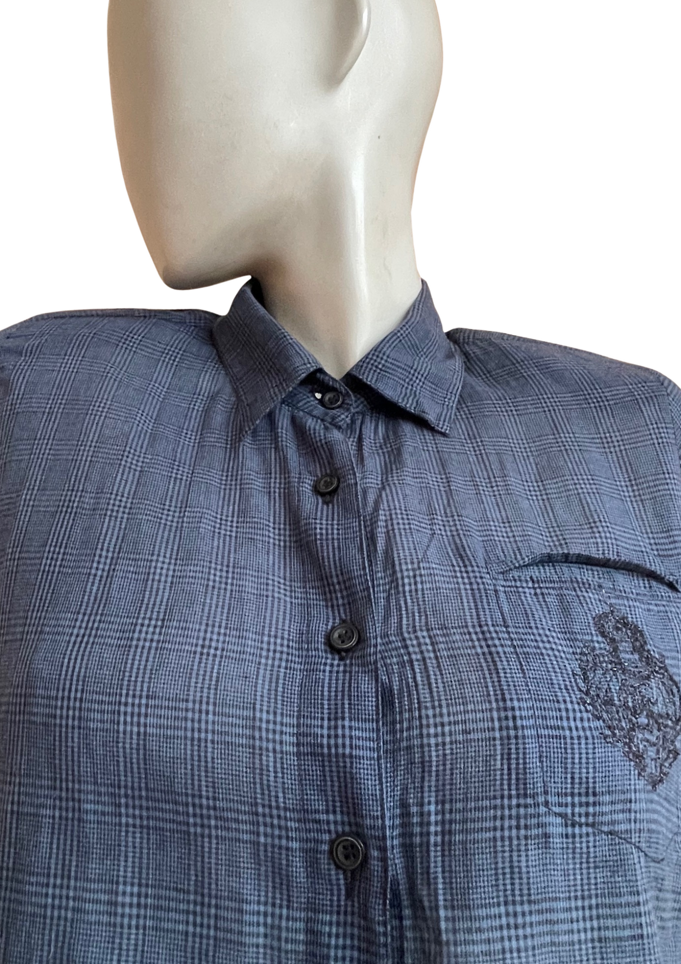 👔💙 Chemise femme  à carreaux bleus – Chic & effortless Taille 38