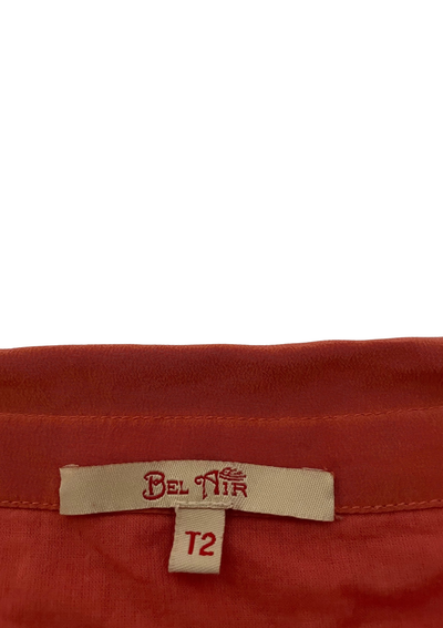 🍑Jupe corail 100% soie modèle Adna - Taille 38💫