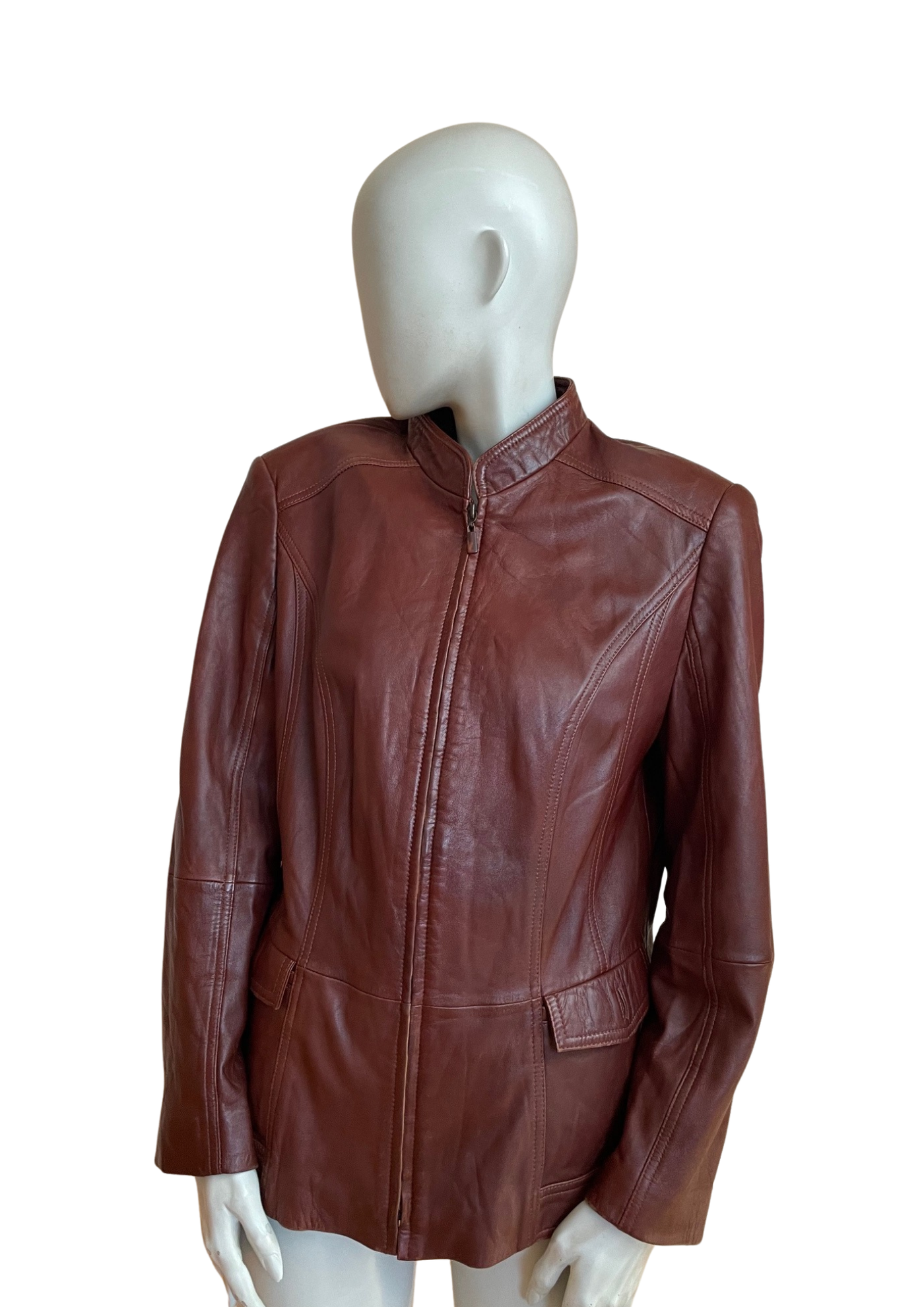 🌹 Veste en cuir d’agneau  – Taille 44 🧥✨