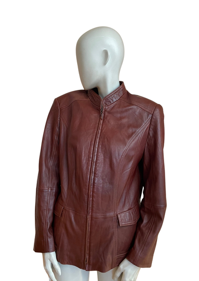 🌹 Veste en cuir d’agneau  – Taille 44 🧥✨
