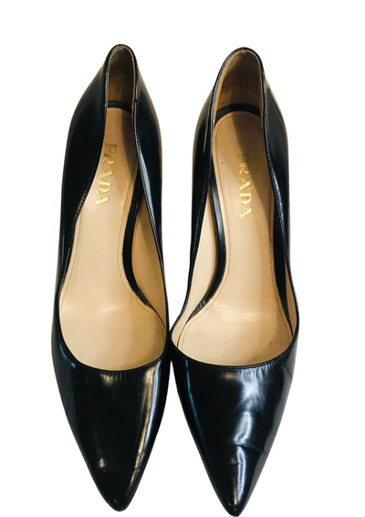 👠 Escarpins noirs en cuir – Pointure 36,5 ✨🖤
