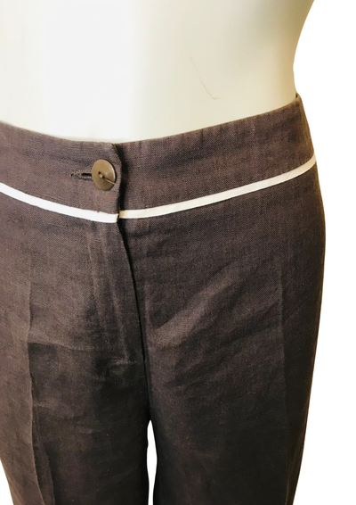 Pantalon Lin Marron Taille 40  🌟