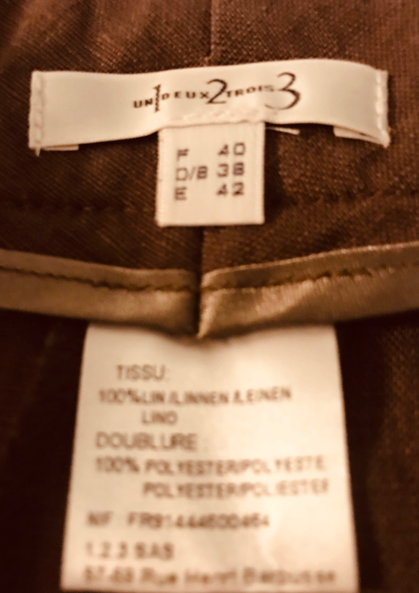 Pantalon Lin Marron Taille 40  🌟