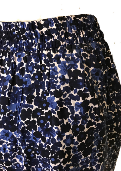 Jupe Fleurie Bleu & Blanc – Taille 38 🌸💙