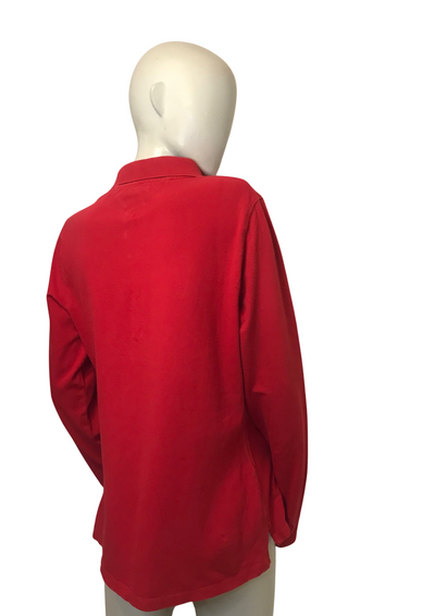 Polo rouge 🔴 – Slim Fit, manches longues Taille 42 ✨
