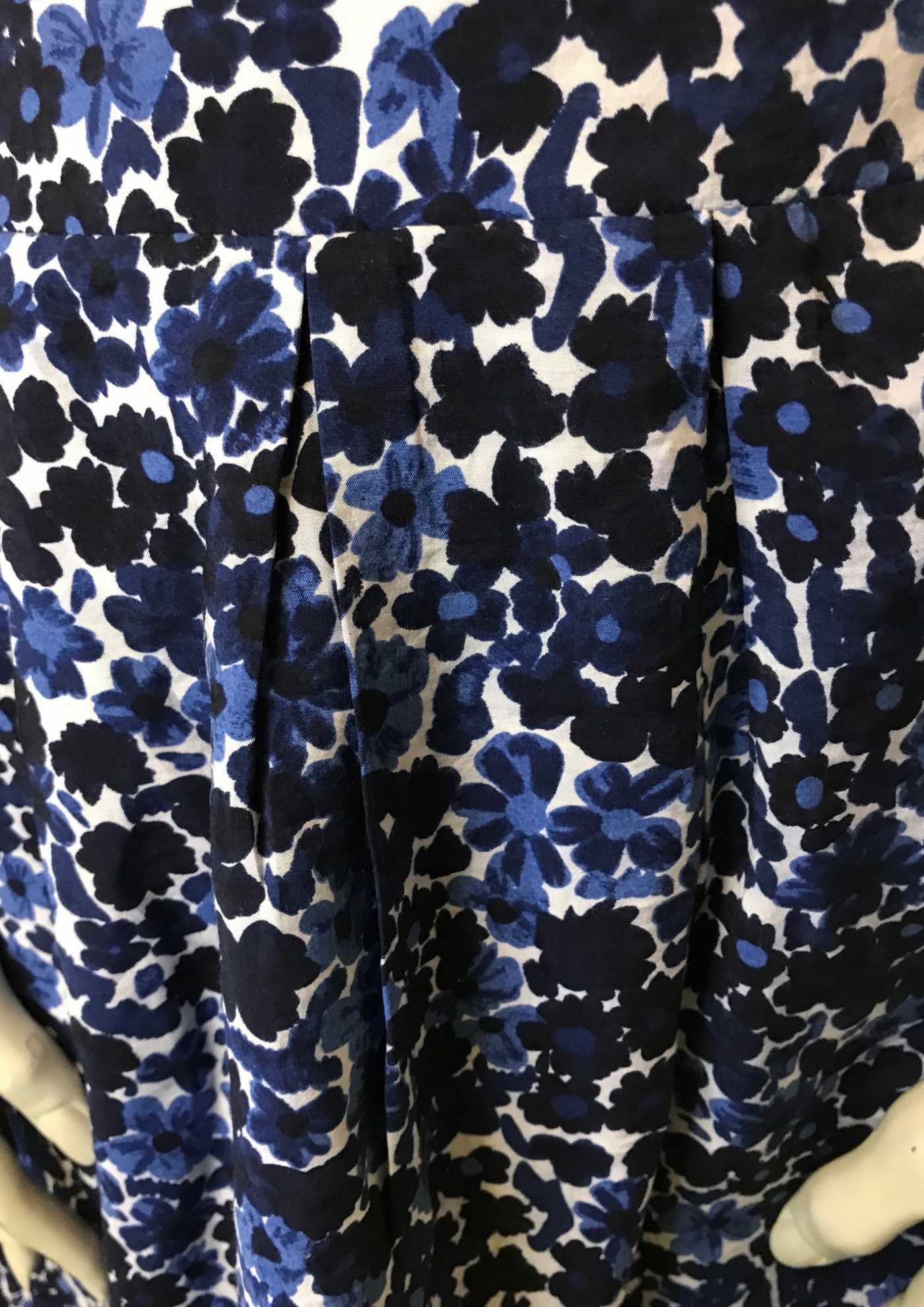 Jupe Fleurie Bleu & Blanc – Taille 38 🌸💙