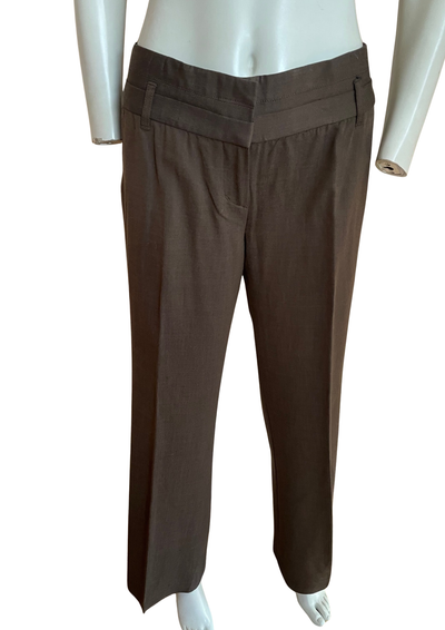 Pantalon 🤎 Élégance Tailleur Chocolat – Taille 36  ✨