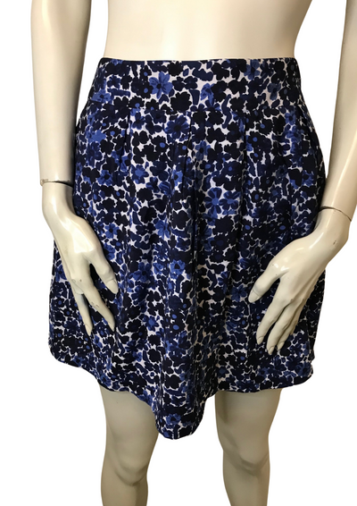 Jupe Fleurie Bleu & Blanc – Taille 38 🌸💙