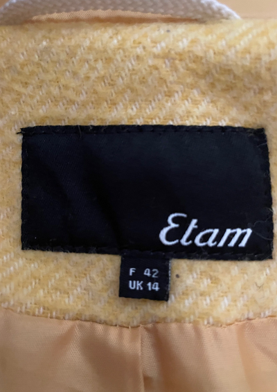 🧥✨ Manteau capuche jaune – Taille 42