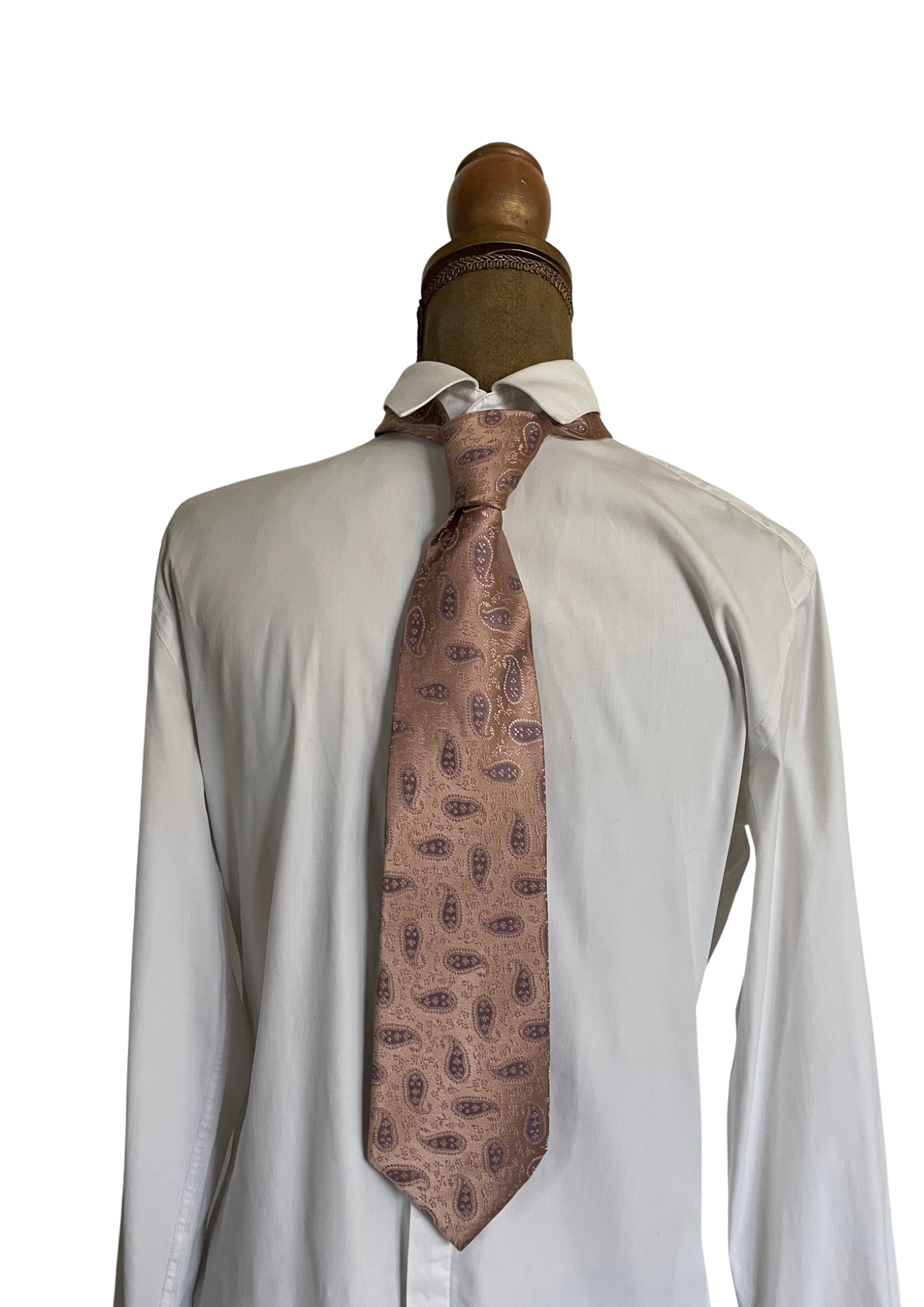 ⭐ Cravate en Soie Motif Paisley Rose & Mauve 💼