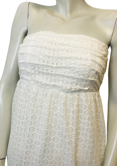 Robe Courte Bustier Dentelle Blanche Taille 36 👗🤍