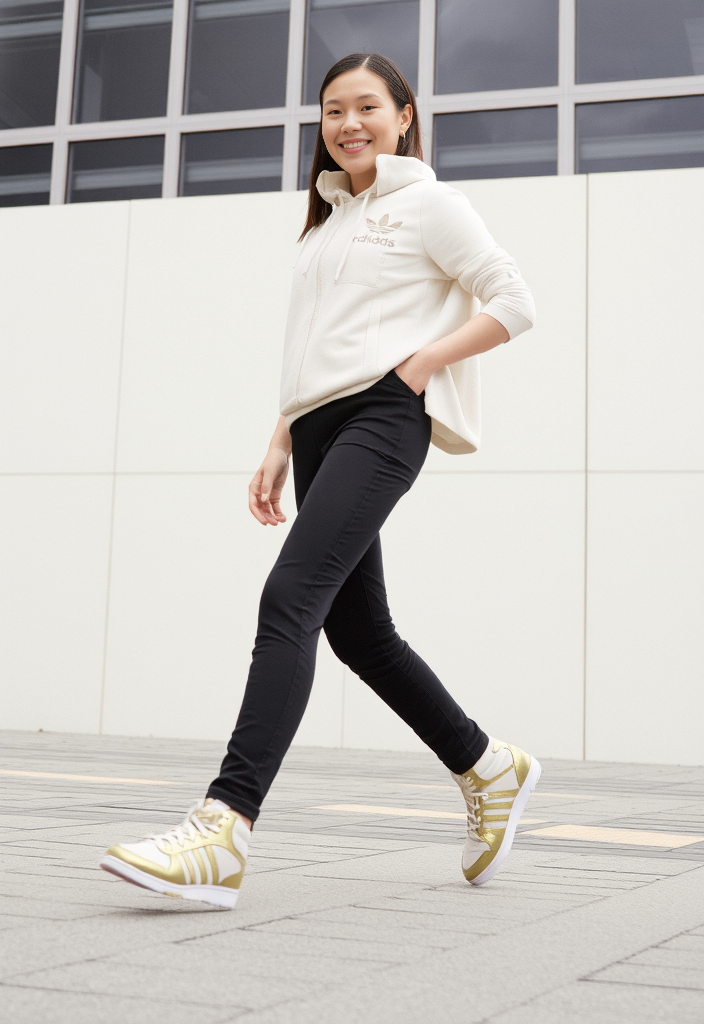 👟 Baskets montantes dorées et blanches Pointure 39.5 👟