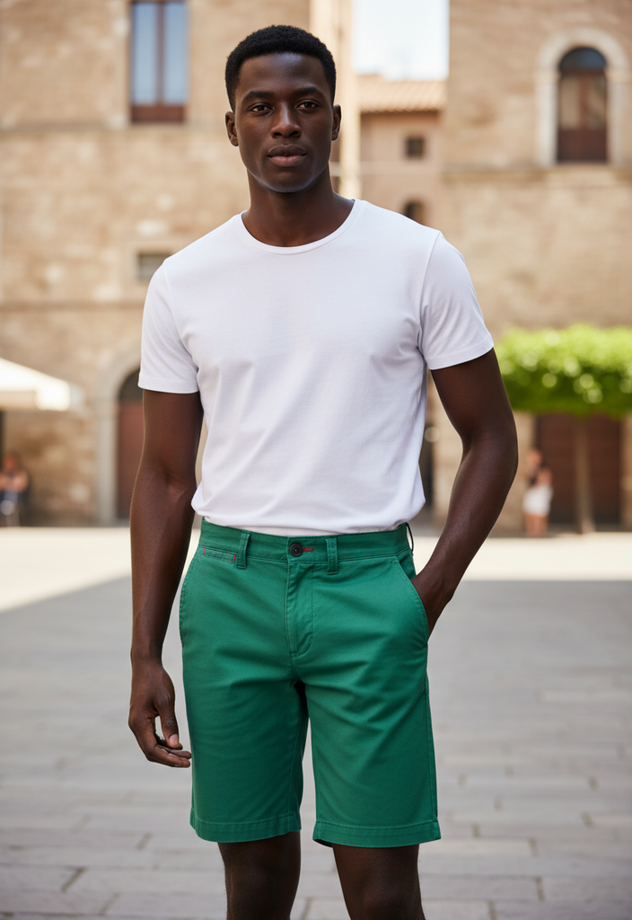 🌿 Bermuda vert – Élégance décontractée pour l’été Taille M ☀️