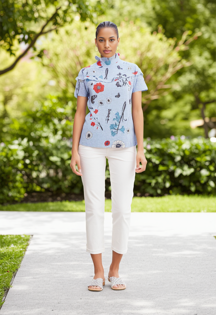 🌼 Superbe blouse imprimée à fleurs Taille 36🌼