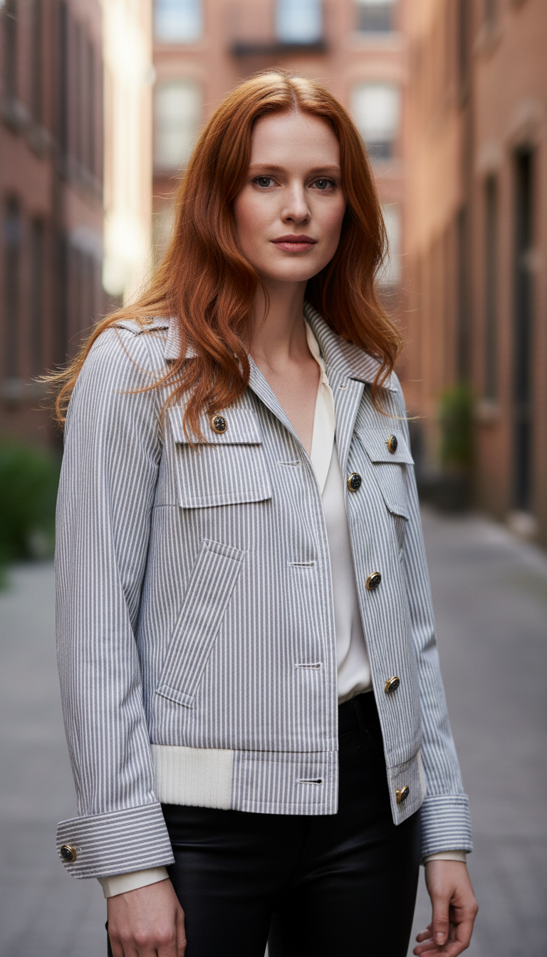 🌟 Blouson rayé chic Taille 34 🌟