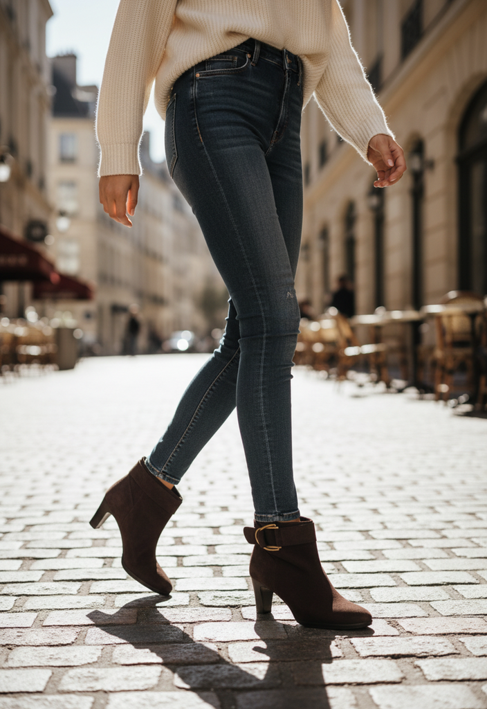 👢 Boots Bordeaux en Daim &Cuir – Pointure 39 🍷✨
