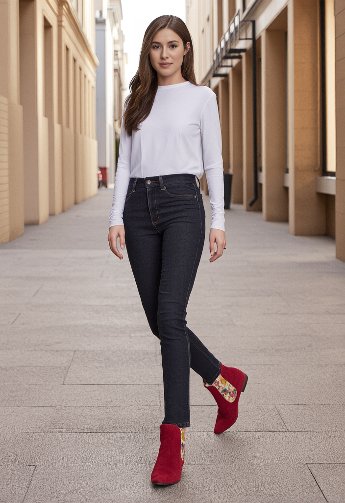🌹 Bottines en suédine à motifs floraux Pointure 37 🌹