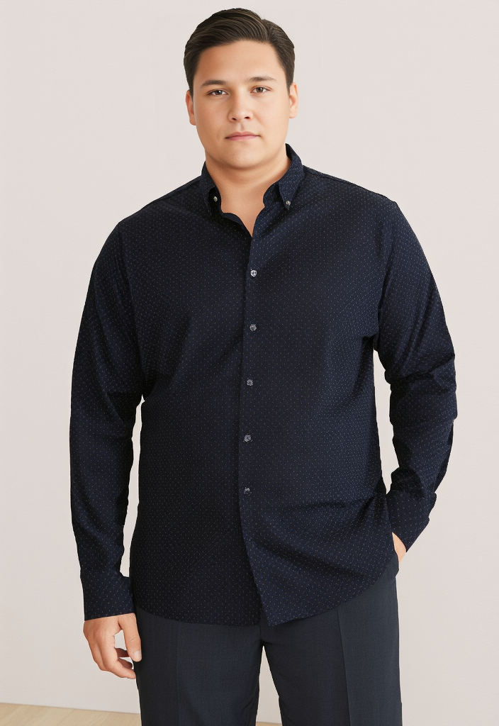 💥 Chemise à pois bleue Taille XXL 💥