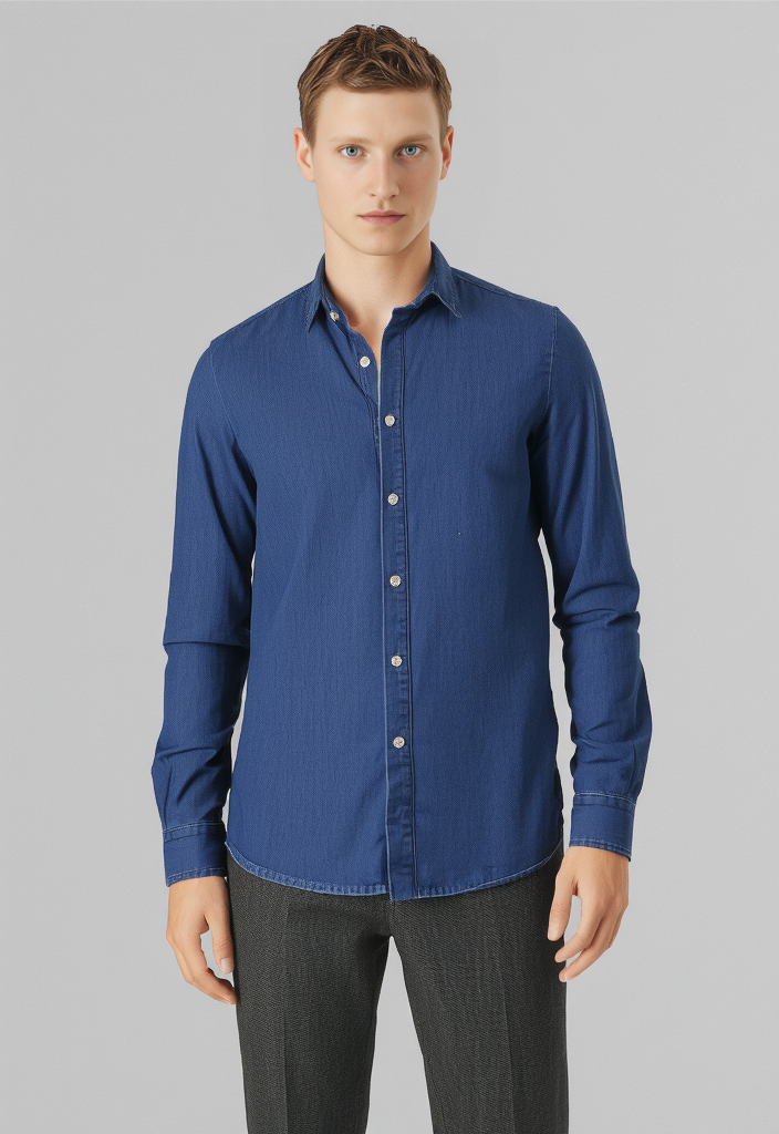 👔 Chemise en Jean  👕 100% Coton Certifié OEKO-TEX 🌿 Taille S