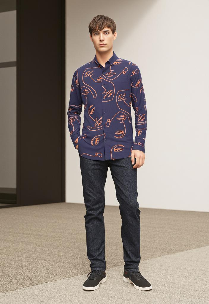 🌀 Chemise originale à motifs Taille M (Neuve) 🌀