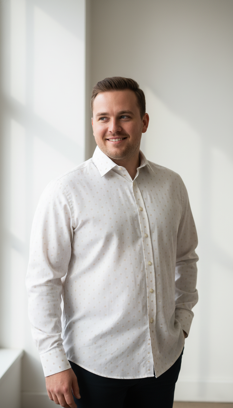 🤍 Chemise  à pois – Élégance parisienne Taille XL ✨