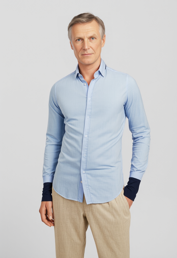 👔✨ Chemise Slim Fit Bleu Clair  - Taille XS