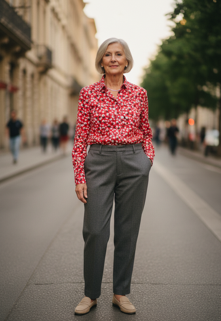 🌺 Chemise fleurie rouge ❤️ – Taille 36