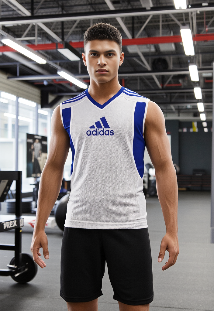 🏀 Débardeur Blanc & Bleu 🔵⚪ – Taille M – Sport & Lifestyle 💪