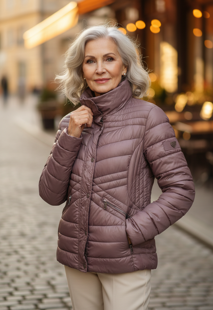 🧥 Doudoune légère lilas  – Taille 40 💜✨