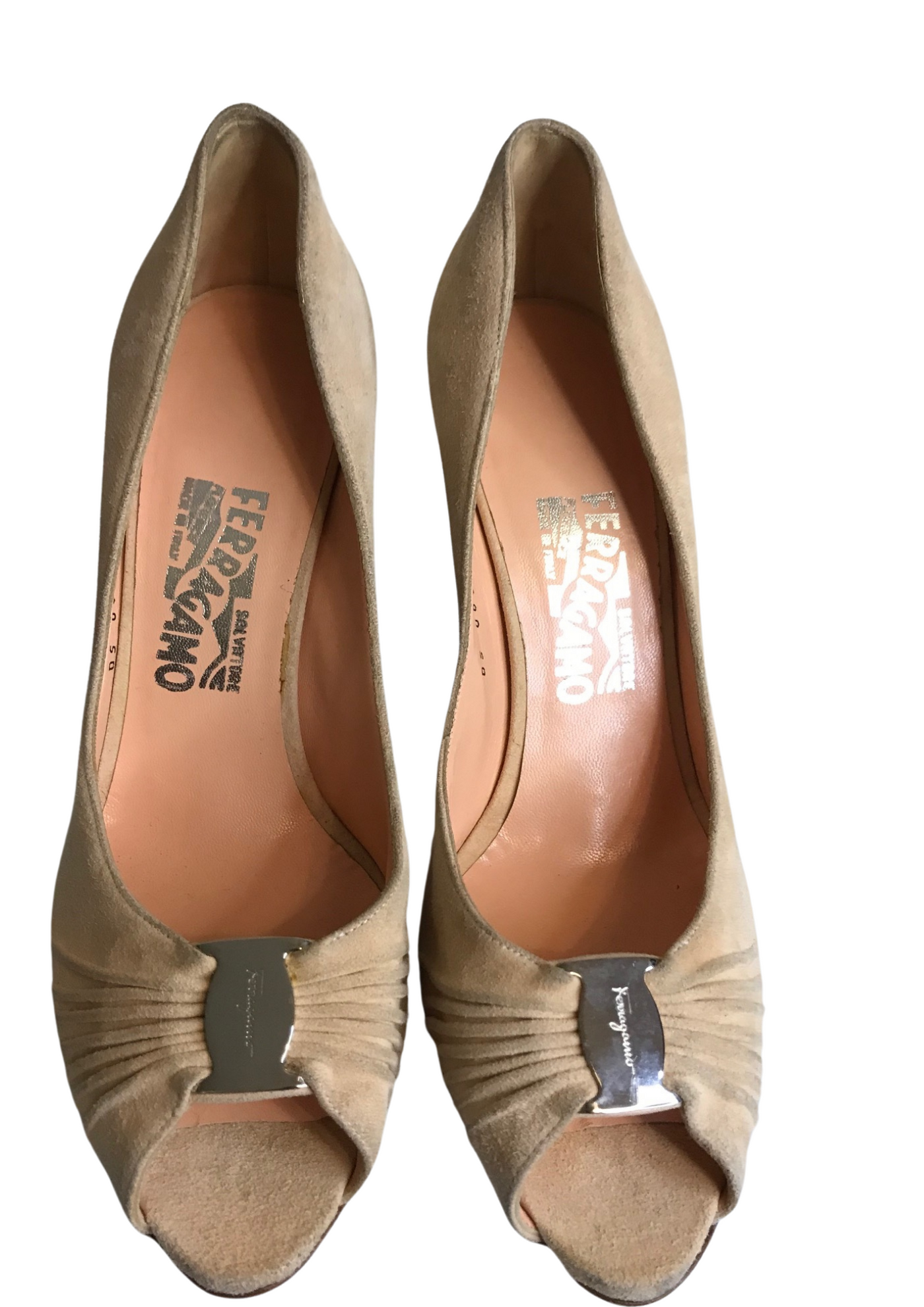 👠 Escarpins ouverts en daim beige Pointure 39 – Made in Italy 🇮🇹✨