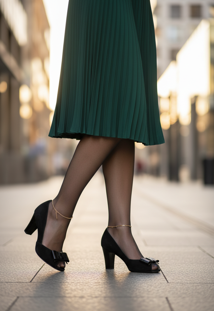 👠 Escarpins noirs open toe 🎀 – Pointure 40 (pied fin)