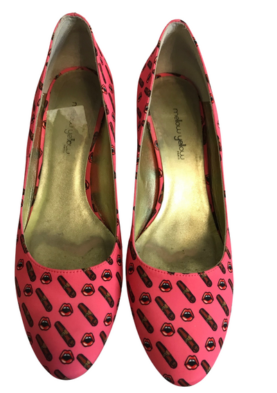 👠 Escarpins originaux motifs rouges à lèvres 💄✨ – Pointure 41