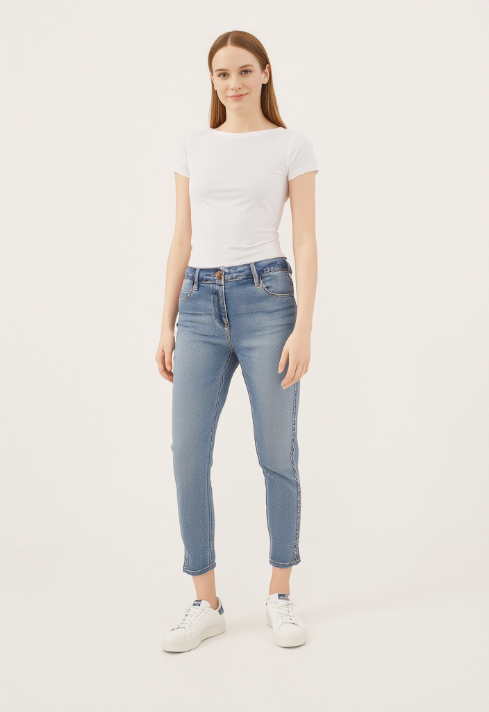 🌟 Jean bleu brodé Taille 38 🌟