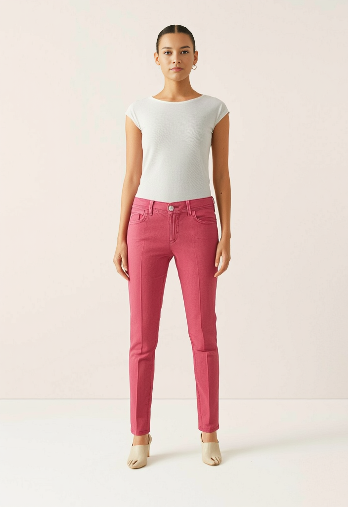Jean Skinny Rose Fuchsia Taille 36  🌸👖