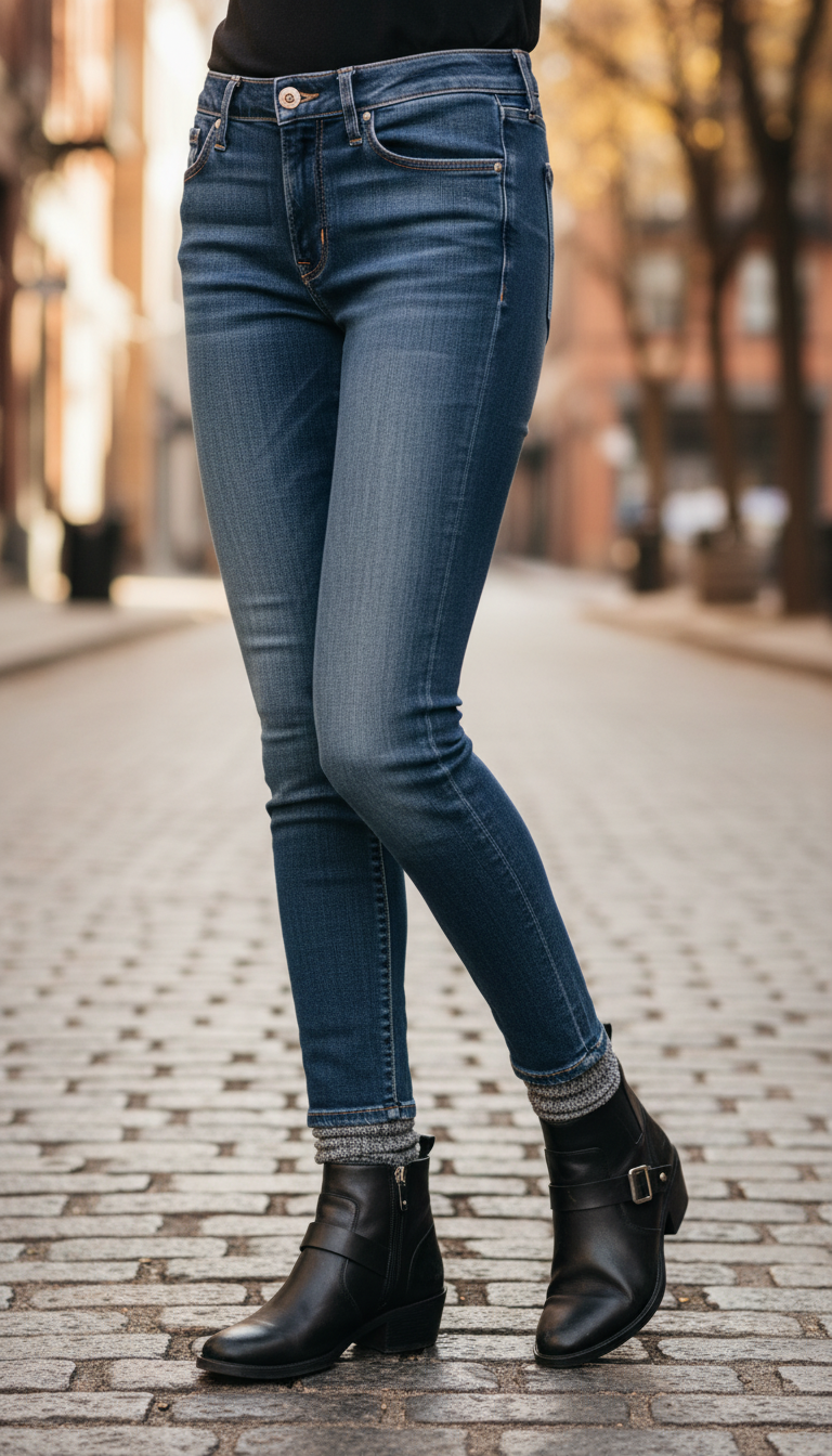 🌟 Jean Skinny Demi Curve – Taille 36👖💙